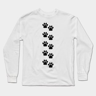 Dog Paws, Puppy Paws, Animal Paws, Pet, Black Paws Long Sleeve T-Shirt